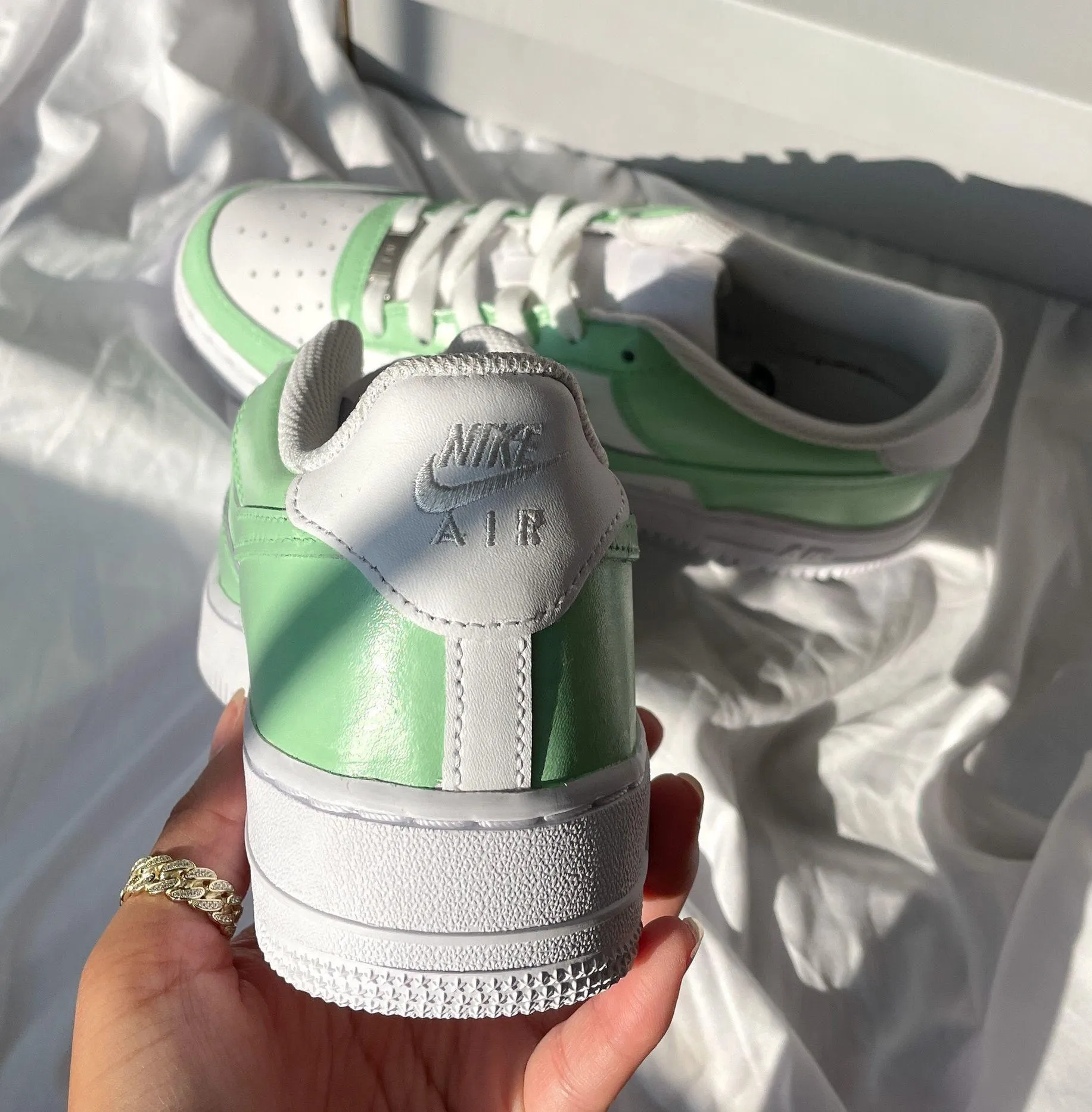 Nike Air Force 1 Custom Sage Green - Image 5