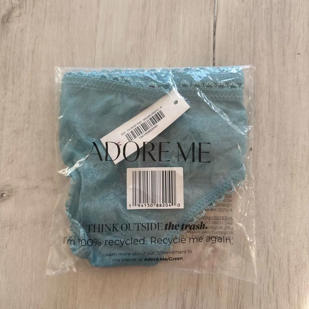 Adore Me Alyshia Unlined Plus Bra and Panties Blue Bra 36G Panties Medium NWT - Image 9