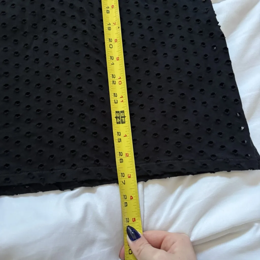 Eco Swim Beach Cover Up Dress Womens Size Small Black Grunge Gothic Summer - Image 6