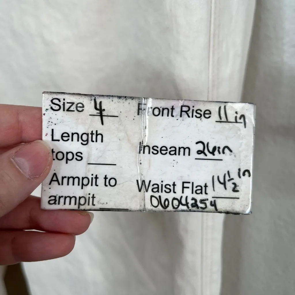 Jenni Kayne Womens Wide Leg Crop Egg Shell White Cotton Blend Jeans 4 - Image 15