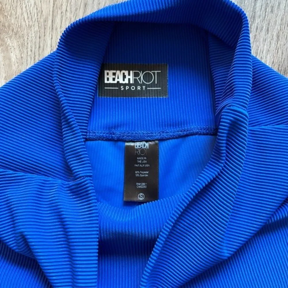 Beach Riot Lauren Legging Ribbed Mesh Cobalt Blue Size S - Image 5