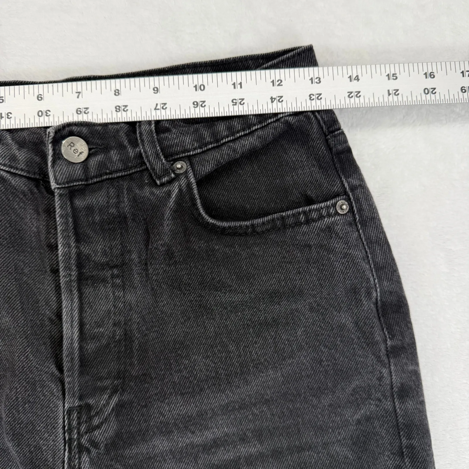 Reformation Jeans Womens Size 26 Black High Rise Button Fly Straight Leg Denim - Image 5