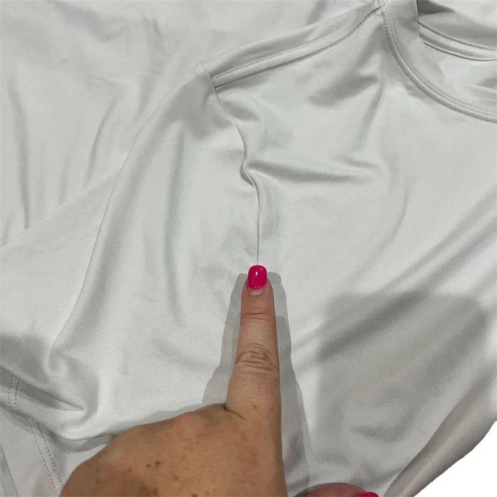 Fabletics Women's 2XL Gray Quick-Dry Short Sleeve T-Shirt Casual - Image 8