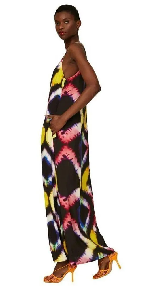 Busayo Collective Tie Dye Midi in Multicolor Medium Womens Womens Long Maxi Gown Black - Image 2