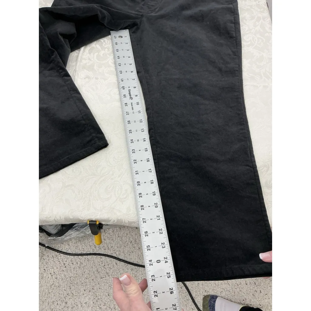 Womans D & Co LP Black Velvet Pullon Straight Leg Stretch Pants Size undefined - Image 8