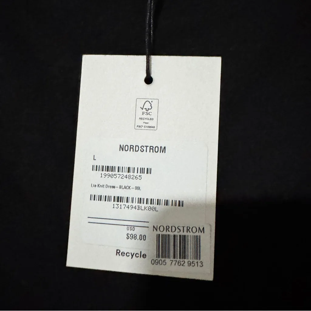 Reformation Lia Knit Dress Off the Shoulder Size L NWT - Image 6