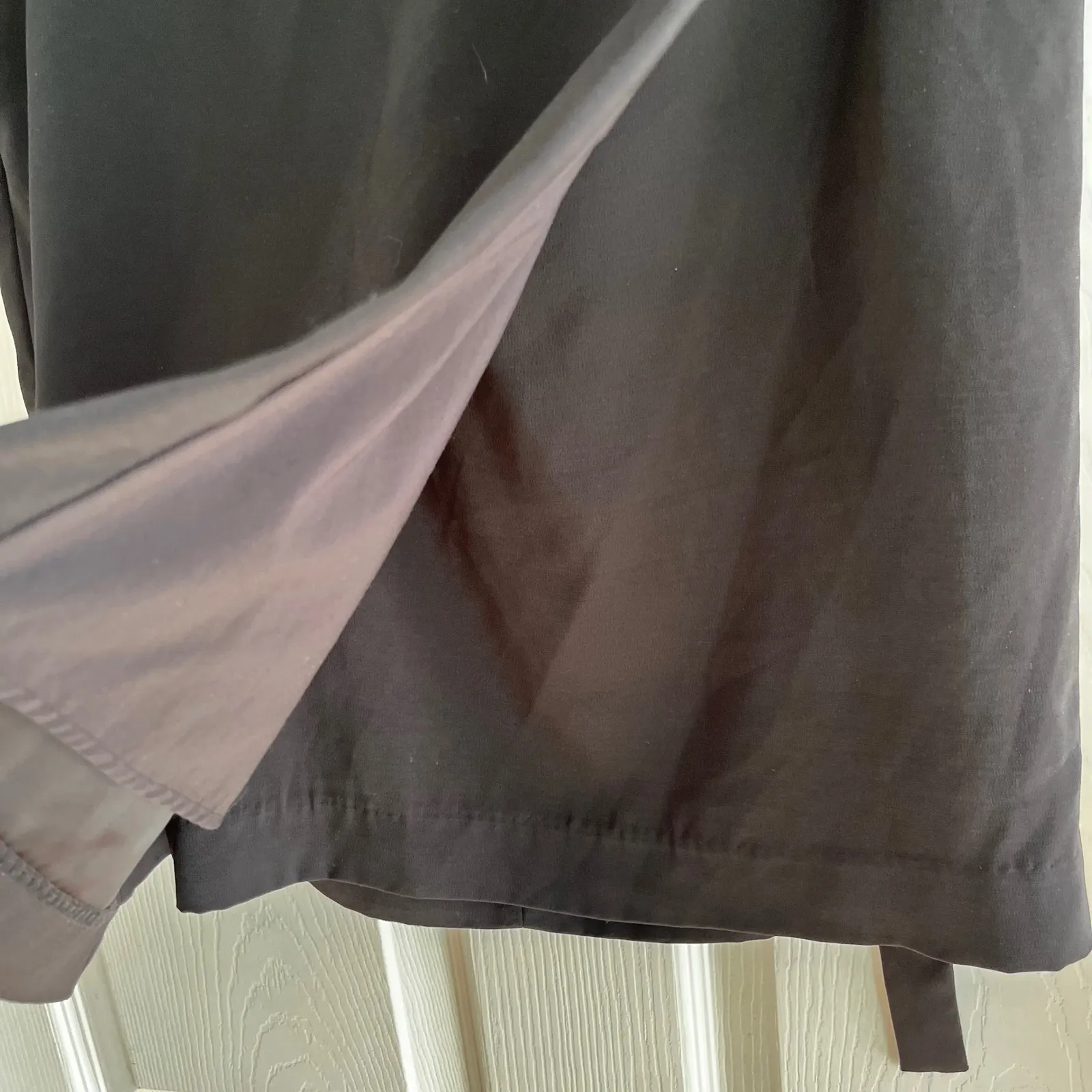 Noir Women's Black Wrap Skirt Belted Professional Career Business Casual Goth Size L - Image 5