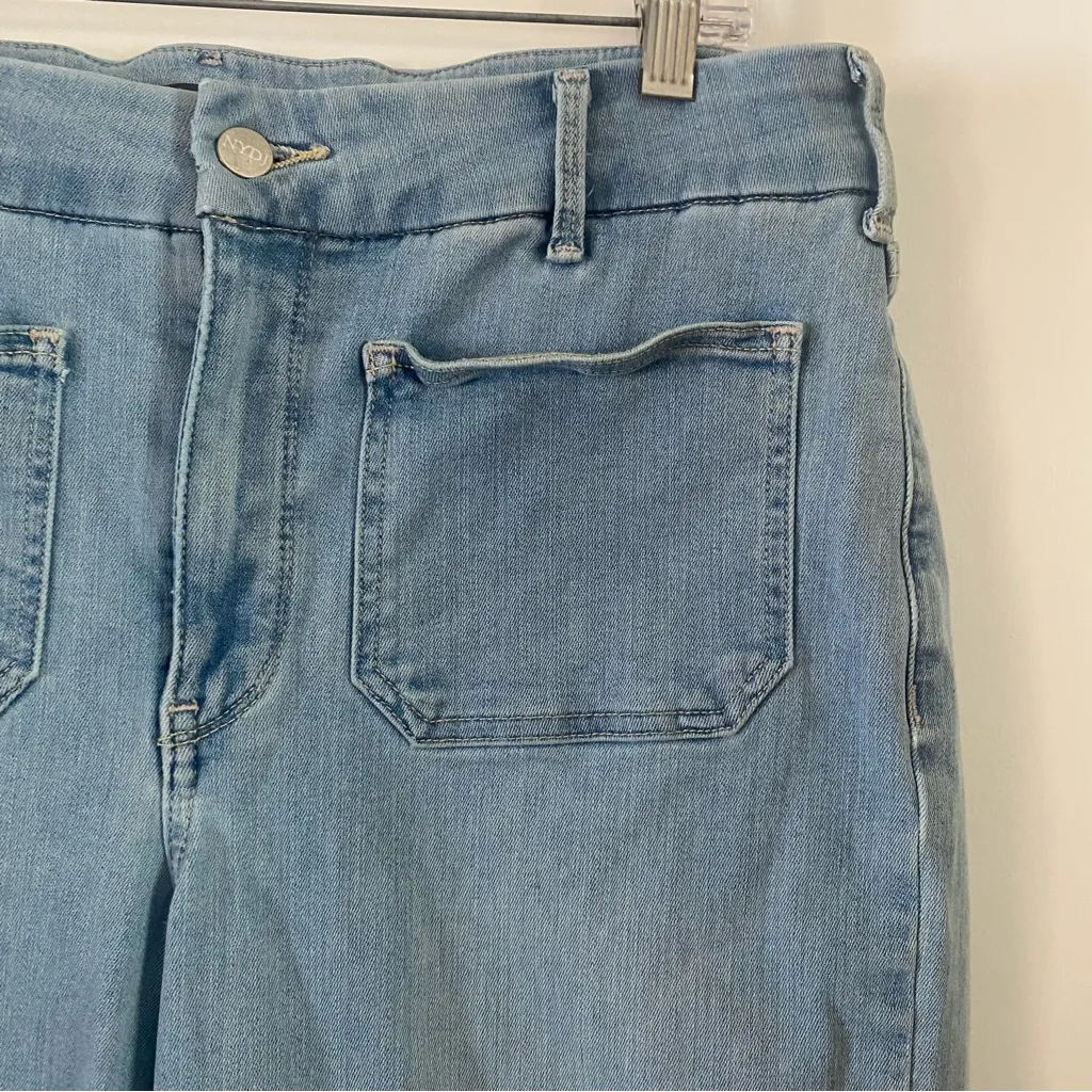 NYDJ Wide Leg Women's Jeans Lift Tuck Technology Crop High Rise Size 12P - Image 4