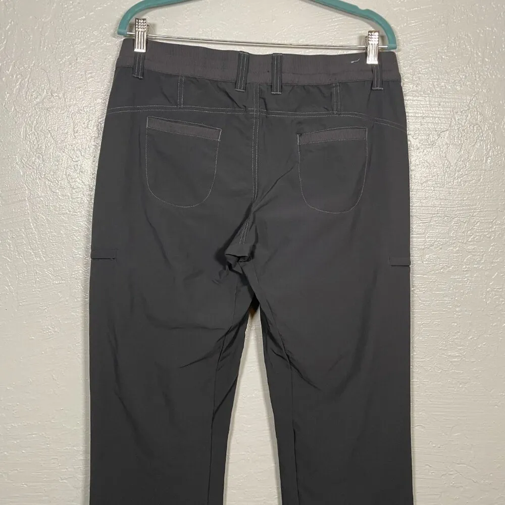 Kuhl Women 12 Gray Durango Pants Pockets Cinch Ankles Stretch Hiking Quick Dry - Image 8