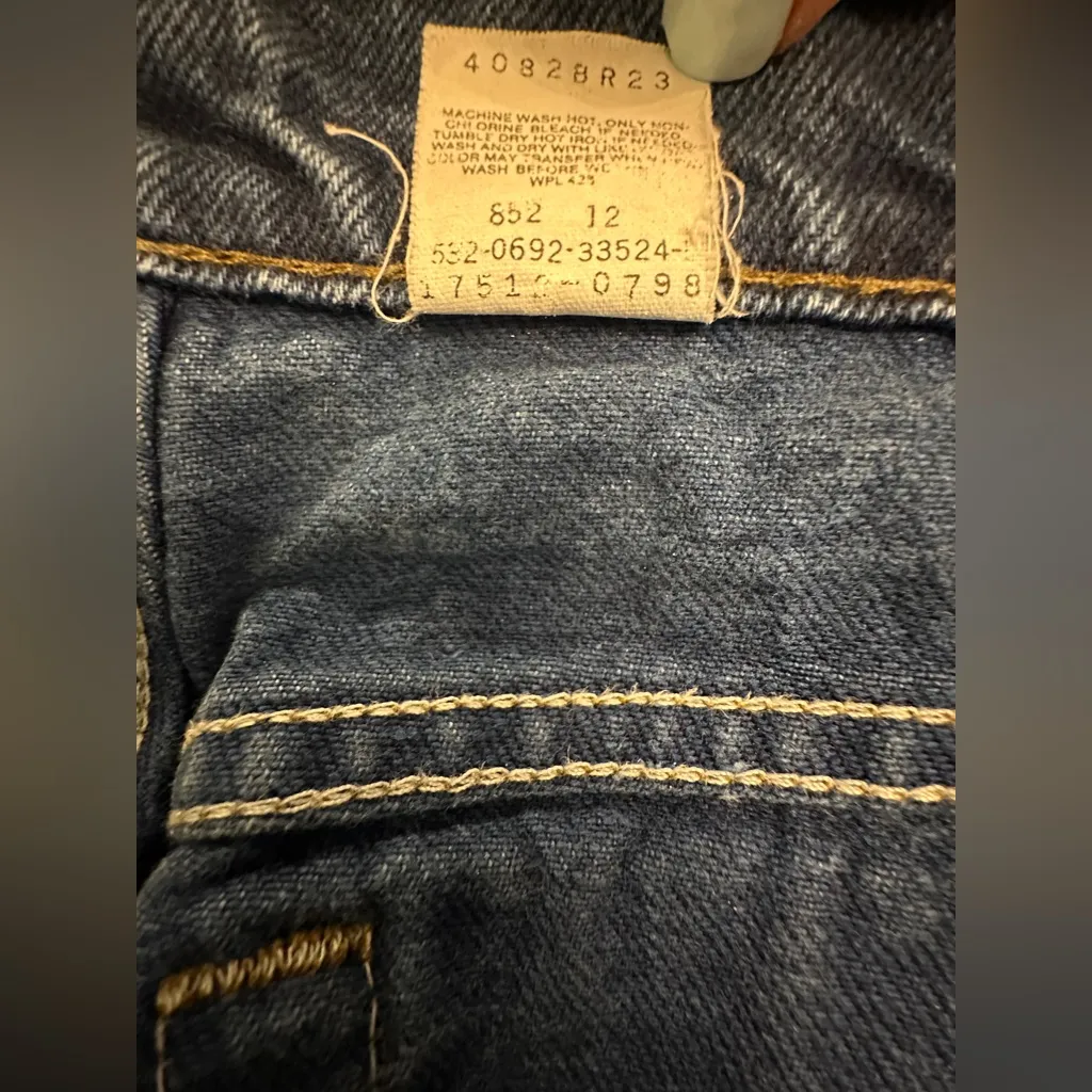1992 Levis 16512xx Denim Jeans Rare BLUE Tab 9M (26 waist 28.5 inseam) MINT USA - Image 7