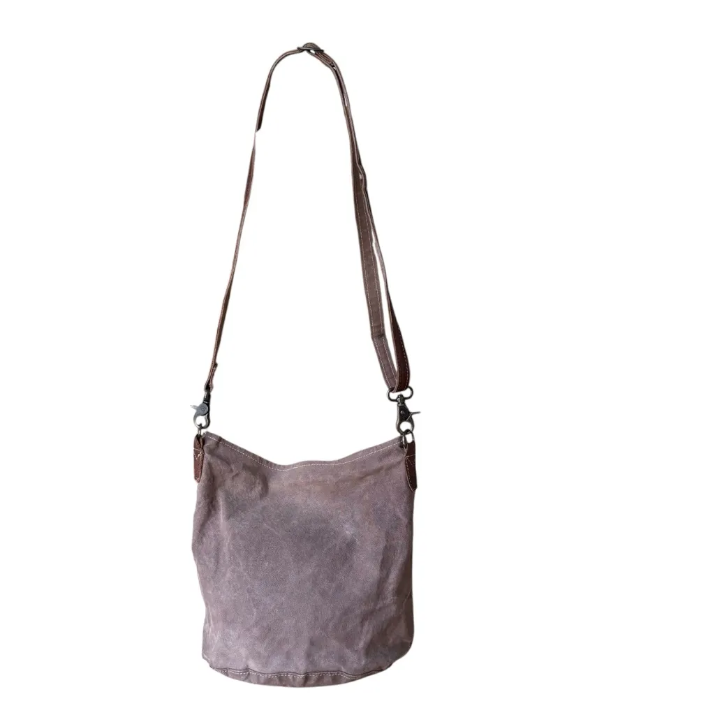 Myra Bag Tribal Hairon Leather Tapestry Crossbody Shoulder Bag Brown - Image 7