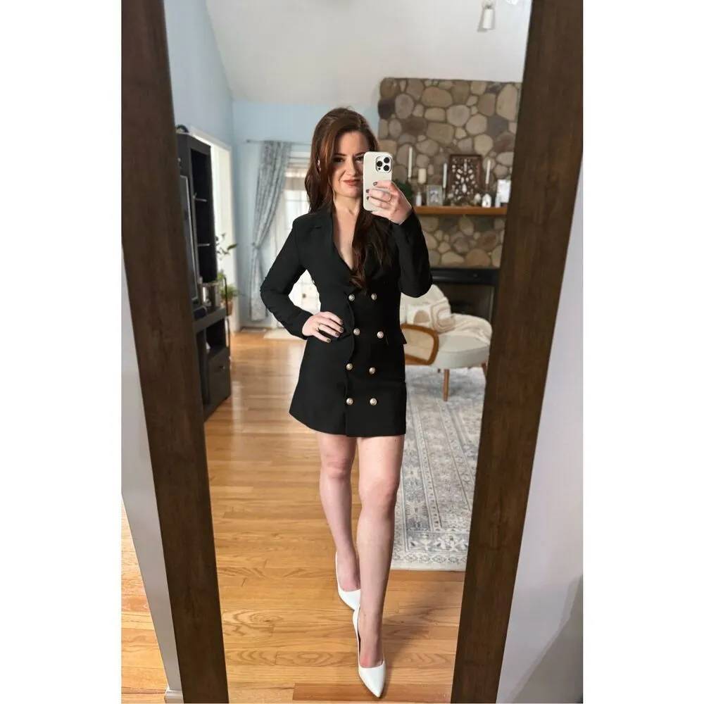 Francesca’s Audrey Parks Blazer Dress NWT Black Size XS - Image 12