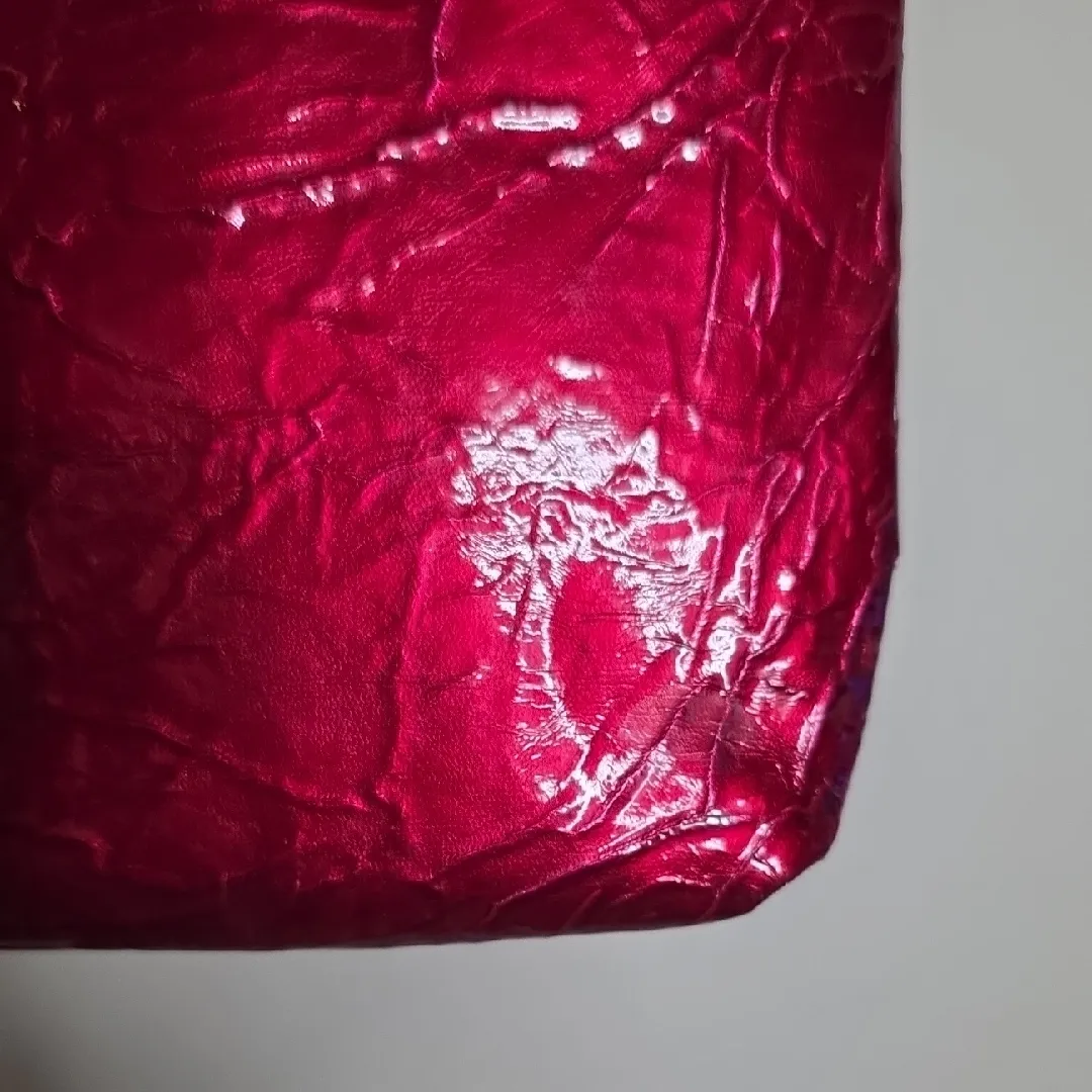 Express Clutch Purse Shiny Red Purse Bag - Image 6