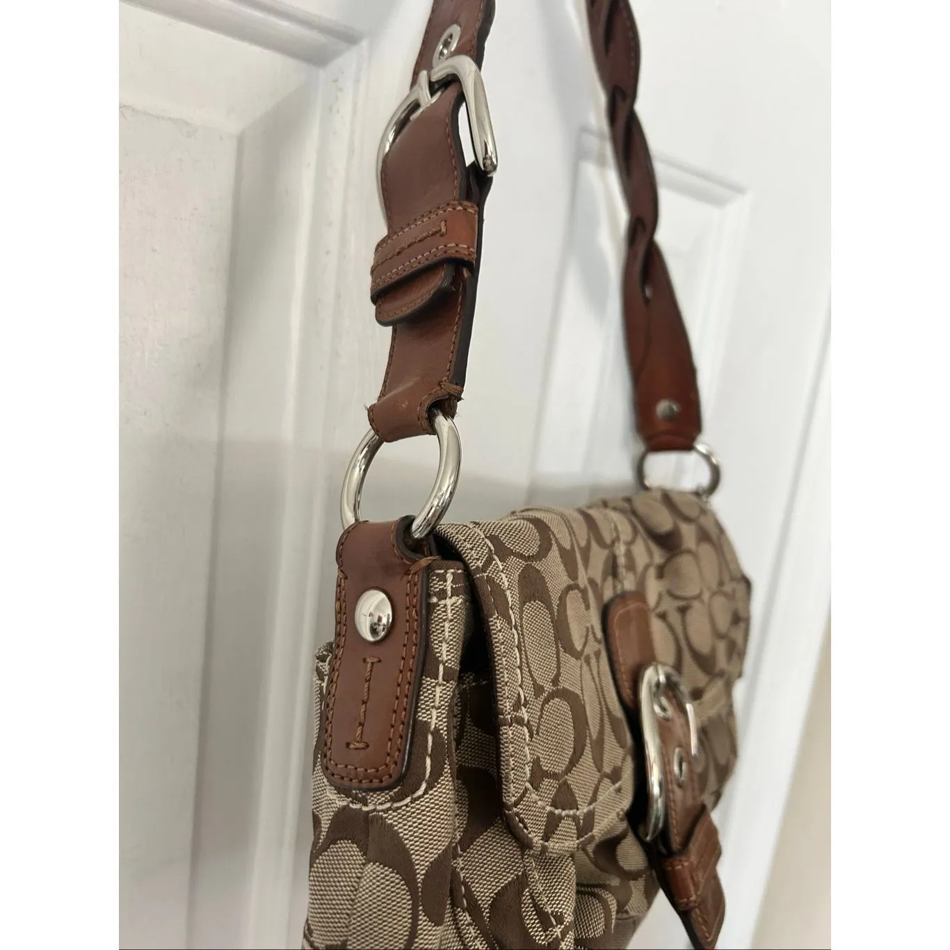 Coach brown vintage purse Y2K hobo - Image 3