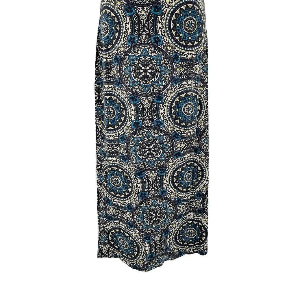 Free People Love From London Tank Sleeveless Fitted Medallion Print Midi Dress - Image 8