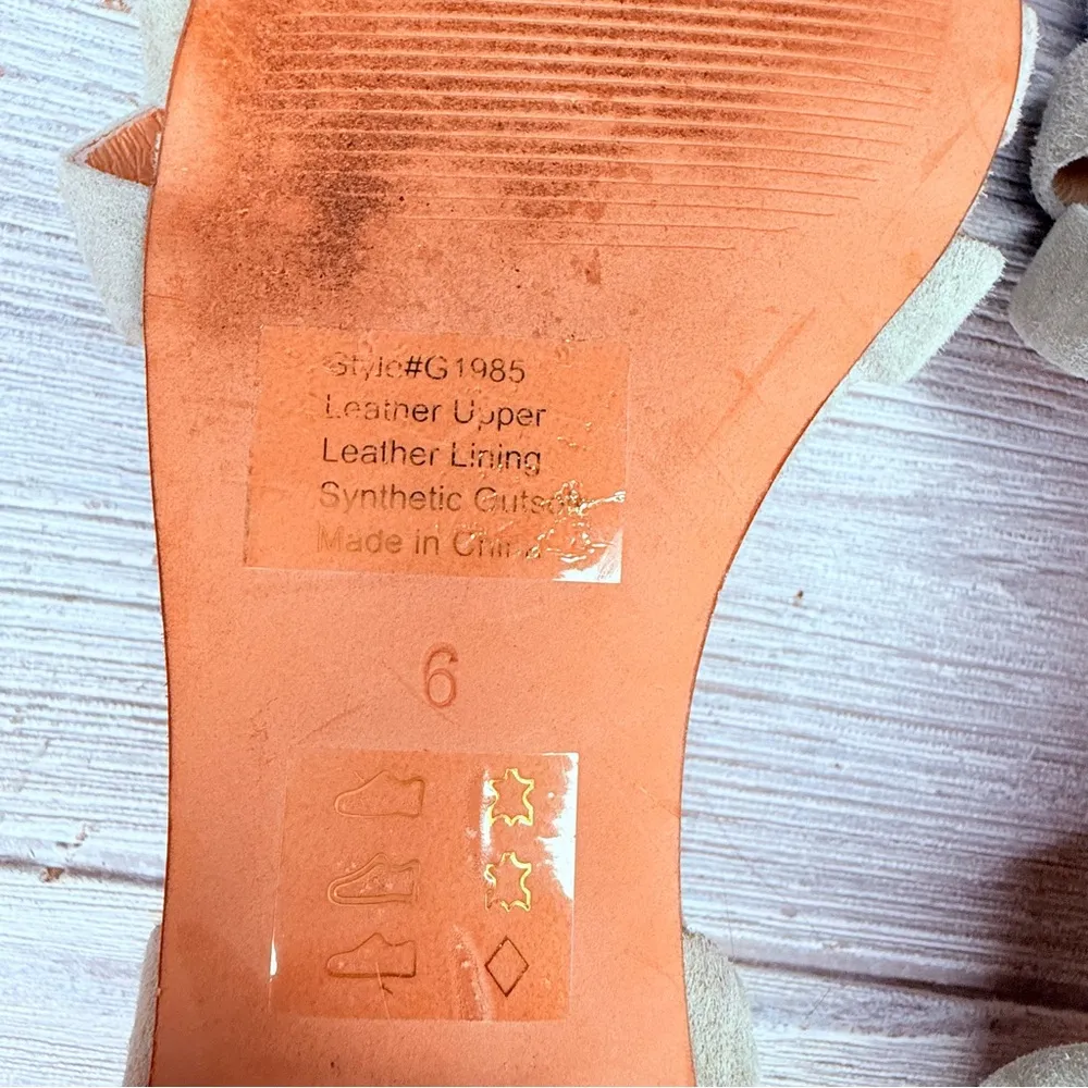 Madewell The Leila Sandal strap slip on flats suede green sandal shoes size 8 - Image 10