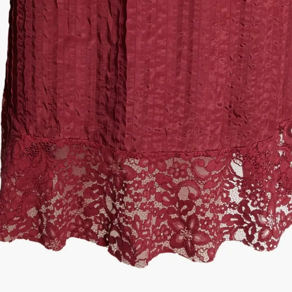 Farm Rio Lace Empire Waist Dress Spaghetti Strap Pleated Size Medium Womens NWOT - Image 16