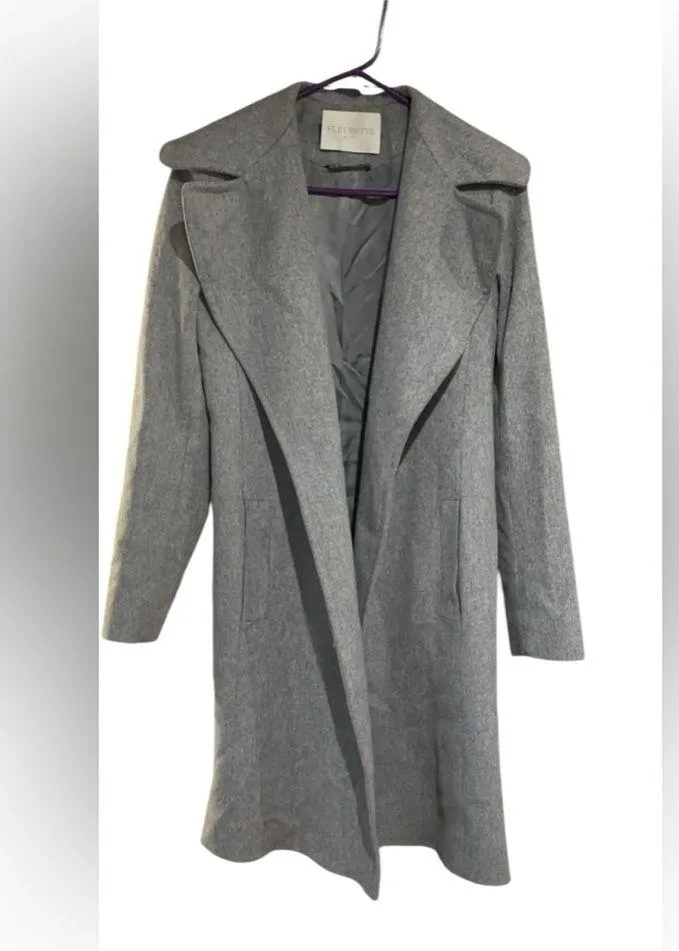Fleurette 100 percent wool coat Gray Size 4 - Image 3