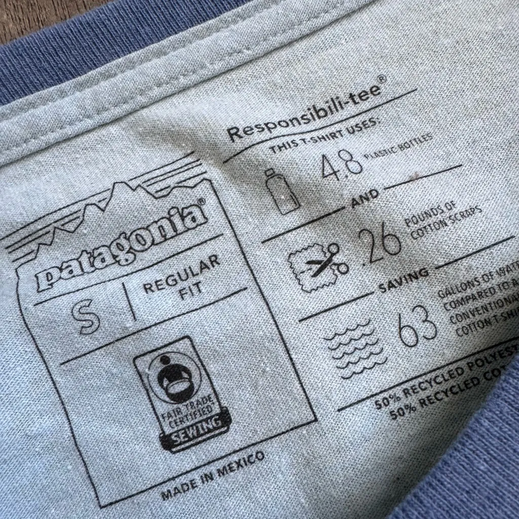 Patagonia Camp I.D. Responsibili-Tee Long-Sleeve Shirt- Size Small - Image 2