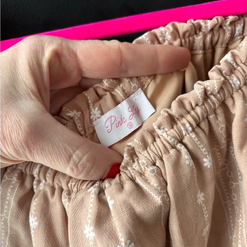 Pink Lily  Floral Boho Smock Waist Romper - Image 3