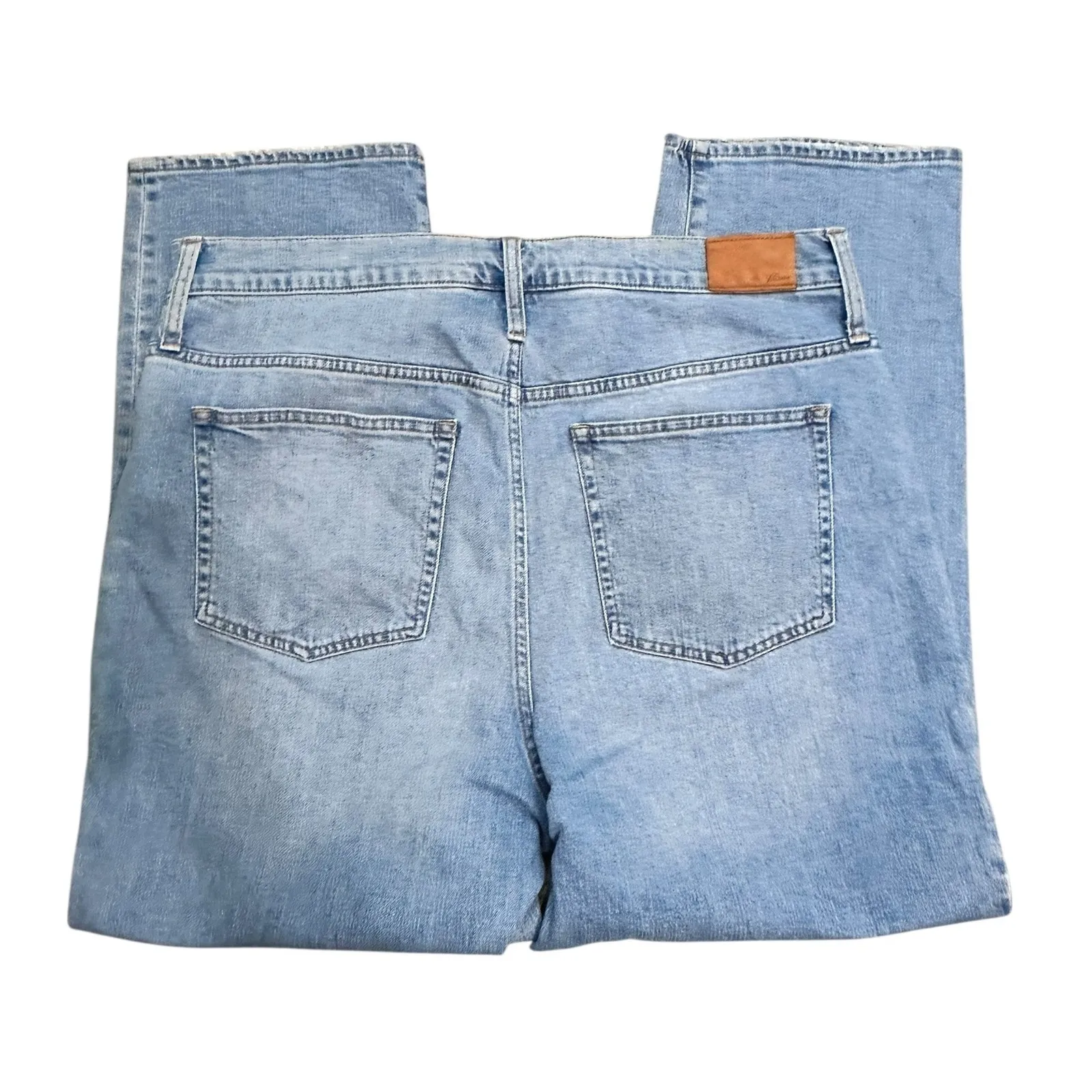 J. Crew Slim‎ Boyfriend Jeans Women's Size 34 Light Wash Distressed Denim - Image 11