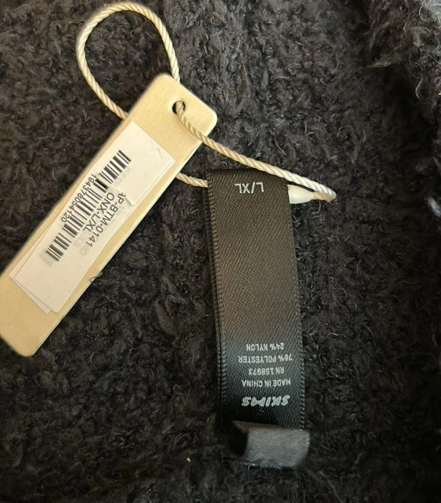 Skims Cozy Knit Teddy Short in Onyx Black-L/XL NWT - Image 5