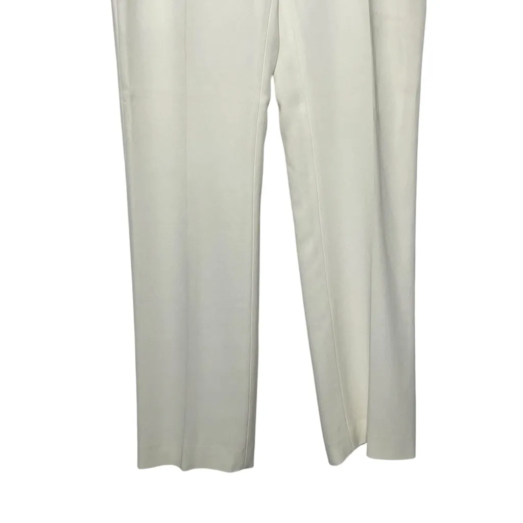 Reiss Lyonaise Eve White Trousers Women’s Size 6 Slim Fit Workwear Minimalist - Image 4