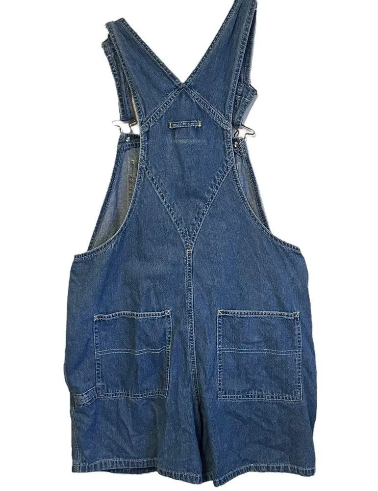 Old Navy Vintage  Kid Core Denim Jean Shorts Overalls  Medium - Image 2