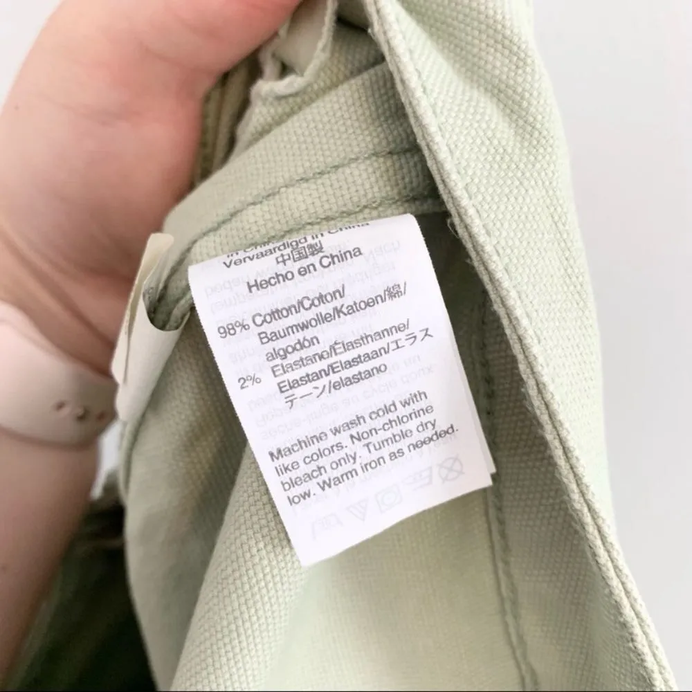 Madewell high rise crop jean wide leg light green size 24 - Image 8