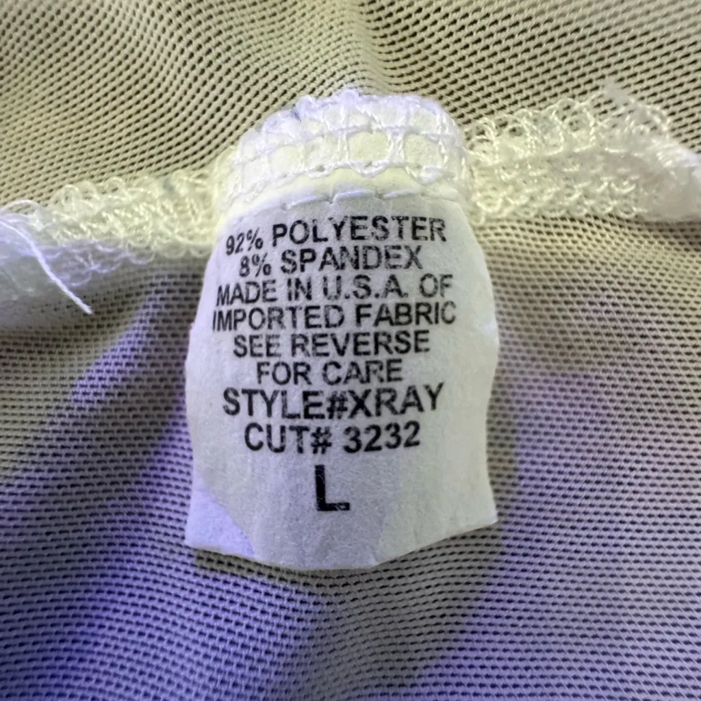 Mesmerize, XRay Elegant Sheer White Top Size L - Image 2