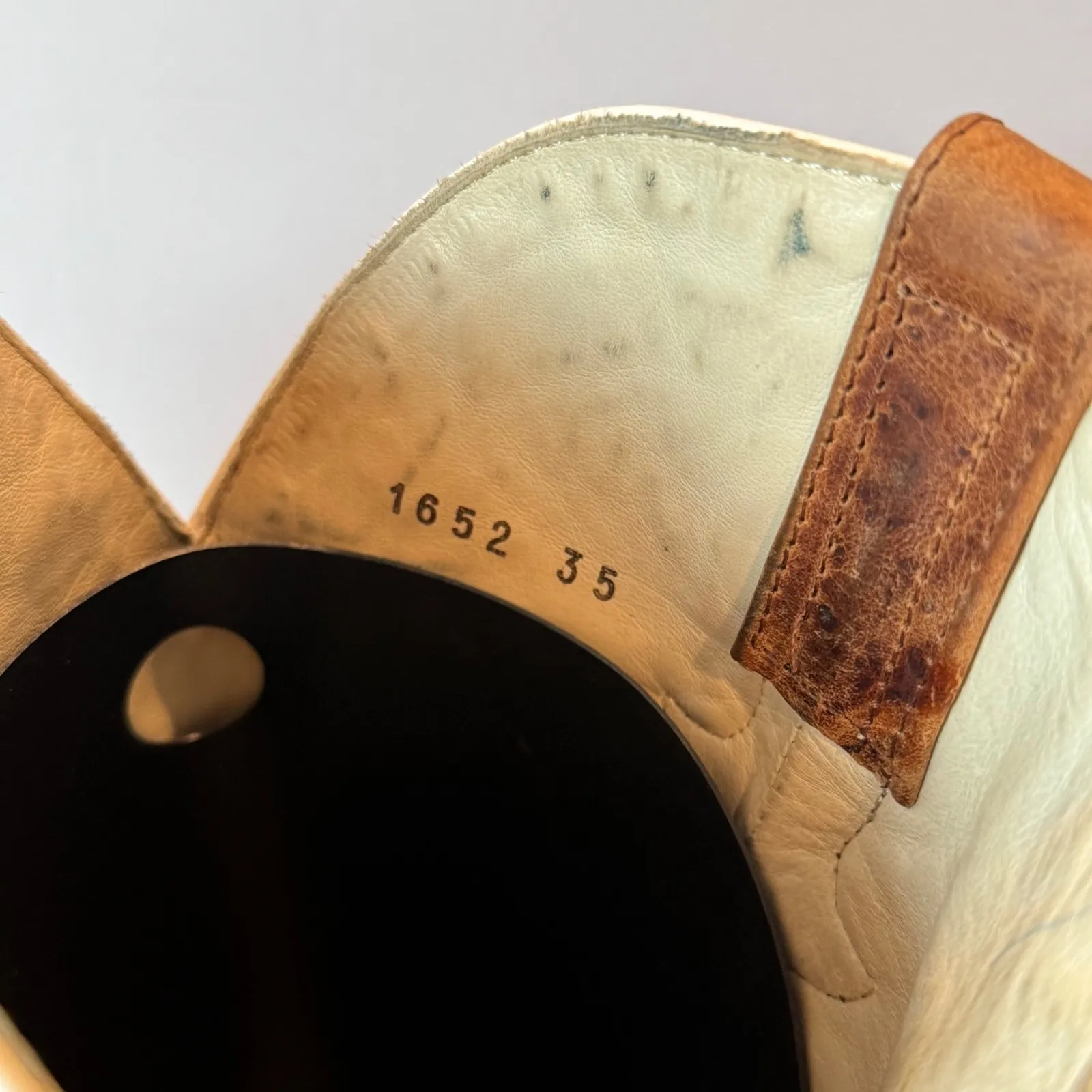 J.B. Dillon Cowboy Western Boots Womens 10 B USA Made Red Tan Leather Square Toe - Image 6