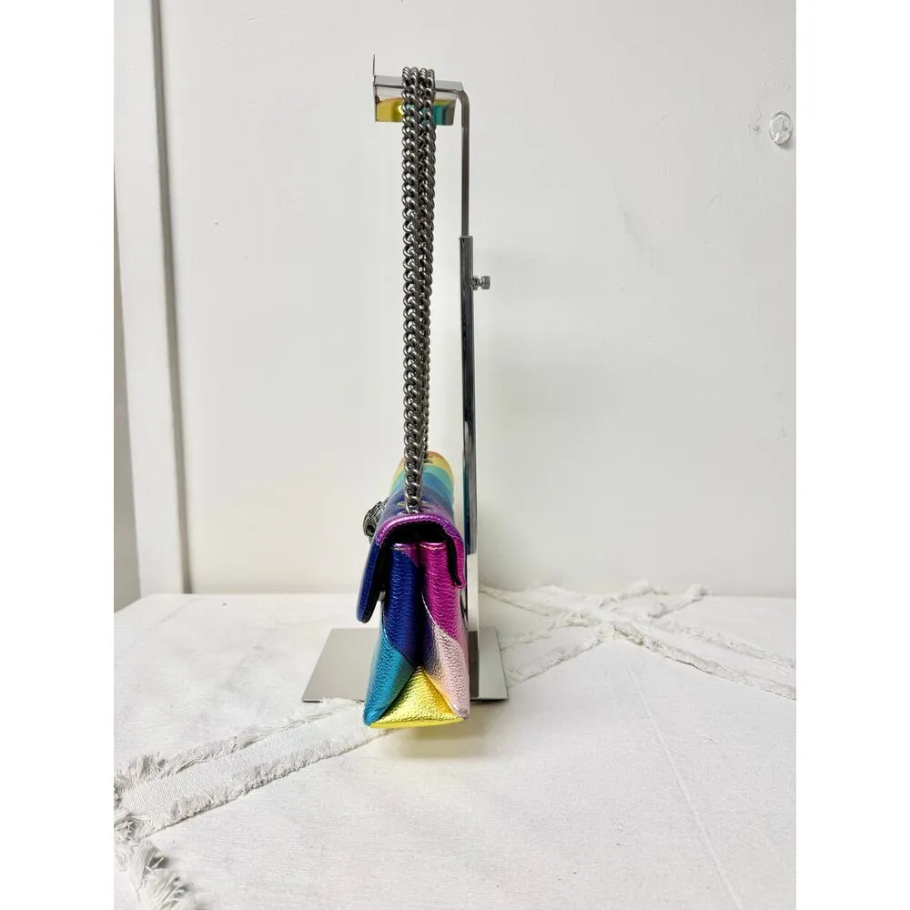 Kurt Geiger London Kensington Leather Striped Crossbody Shoulder Handbag Multi - Image 8