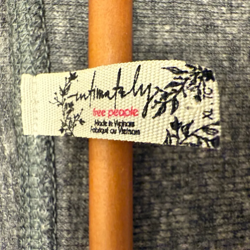 Free People Dylan Thermal Waffle Knit Henley Jumpsuit – Gray – Size XL – NWOT - Image 4