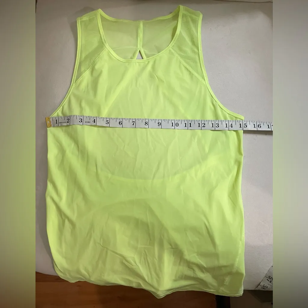 Lululemon For The Run Neon Green Sleeveless Top Clear Mint official color - Image 8