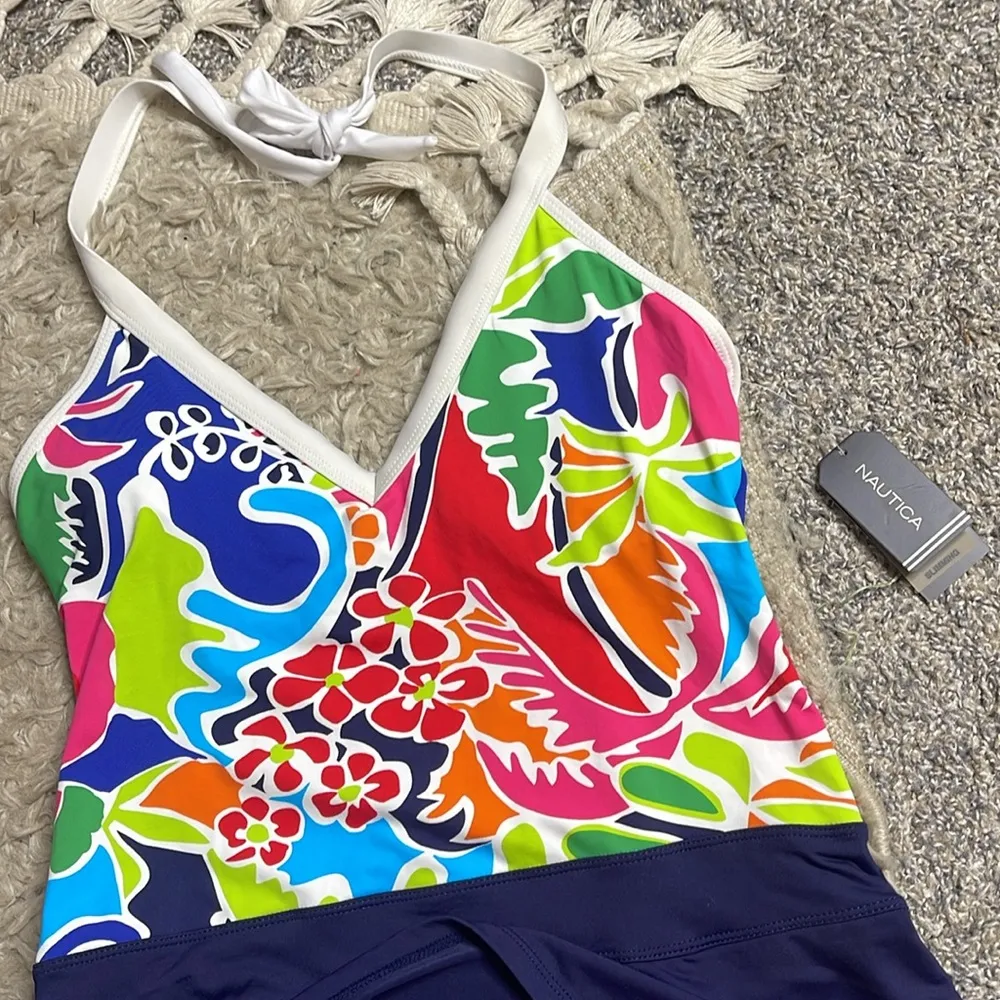 Nautica skort one piece swim set women’s Sz 10 NWT $118 - Image 3