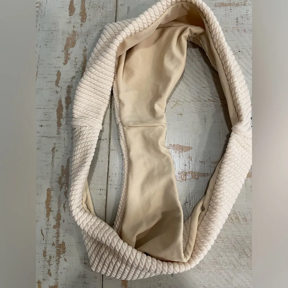 Cream Shein Cheeky Bathing Suit Bottom - Image 2