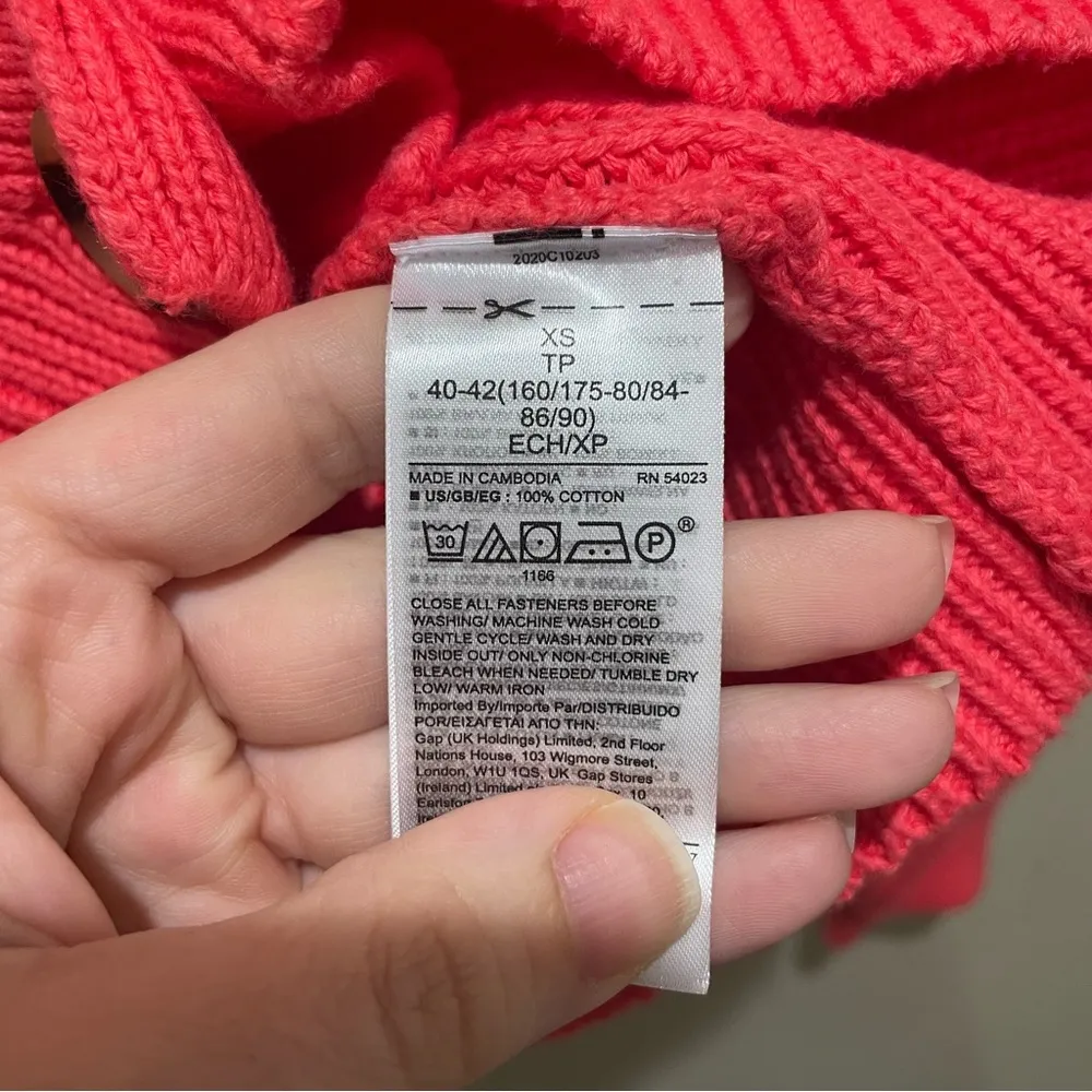 Gap Button Front Cardigan Sweater V Neck Rose Bush Pink Women’s Size XS - Image 10