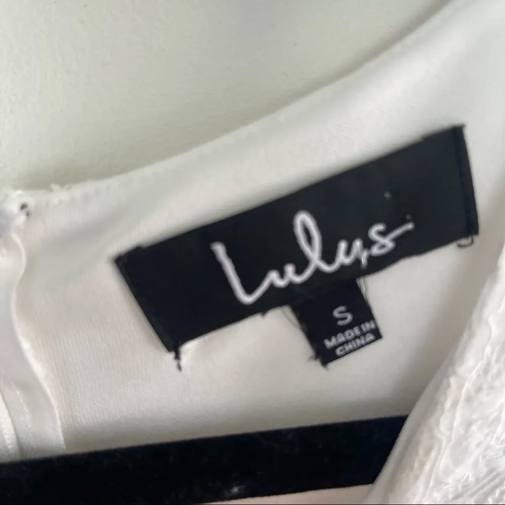 Lulu’s White Lace Short Sleeve Dress - Image 2