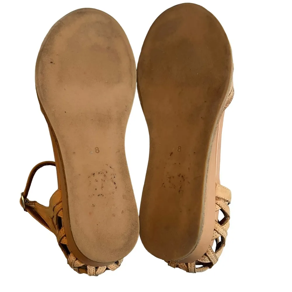 Vintage by Jeffrey Campbell Lattice Leather Wedge Sandal, Sz 8 - Image 14