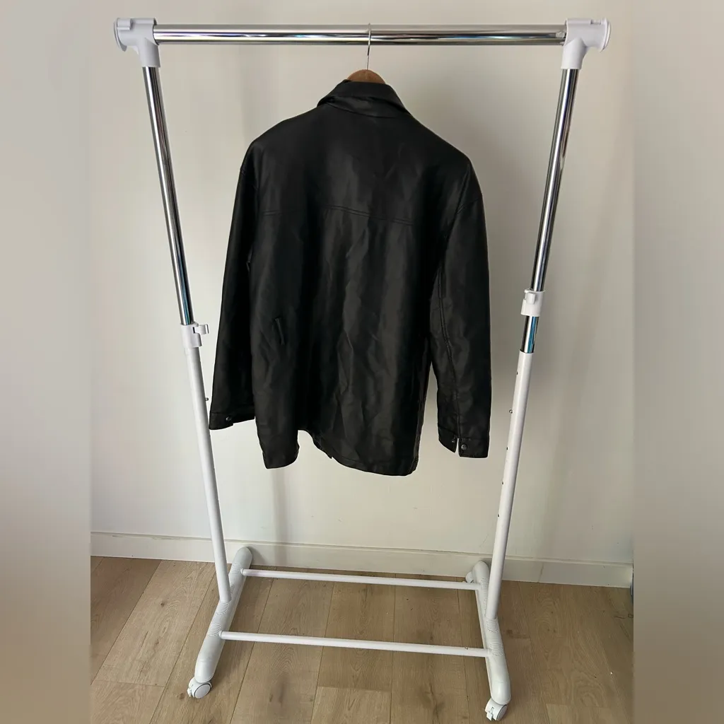 $300 Rebecca Minkoff Black Faux‎ Leather Top Size 8 - Image 8