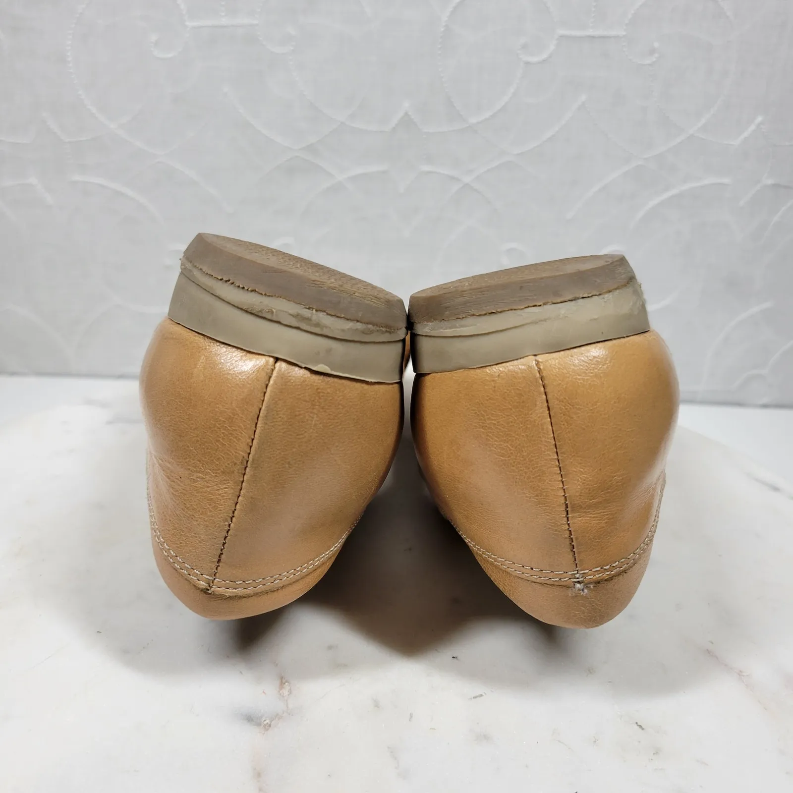 Botticelli Womens Leather Comfort Shoes EU 38 US 8 Tan Italy‎ Textured Soles - Image 9