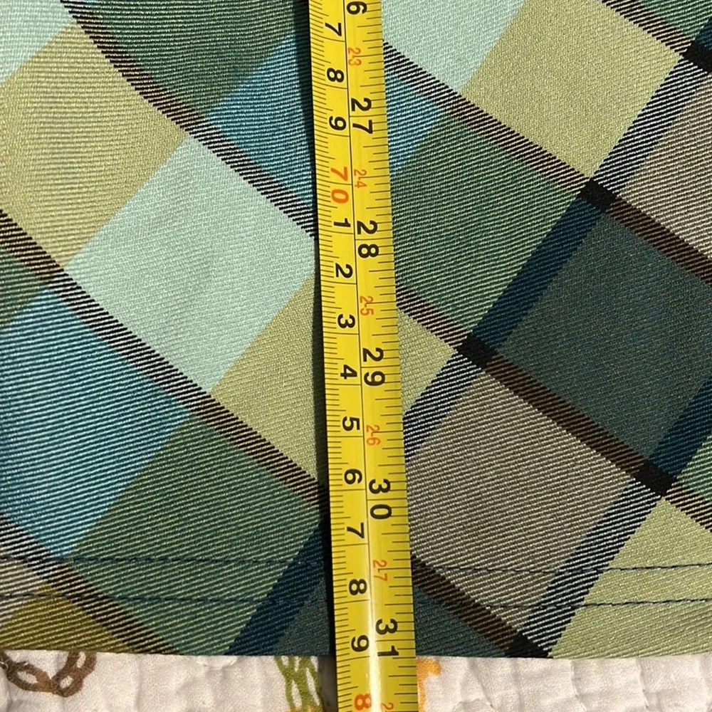 UO size XS Keya Plaid Hook & Eye Mini Dress allover plaid print adjustable strap - Image 8