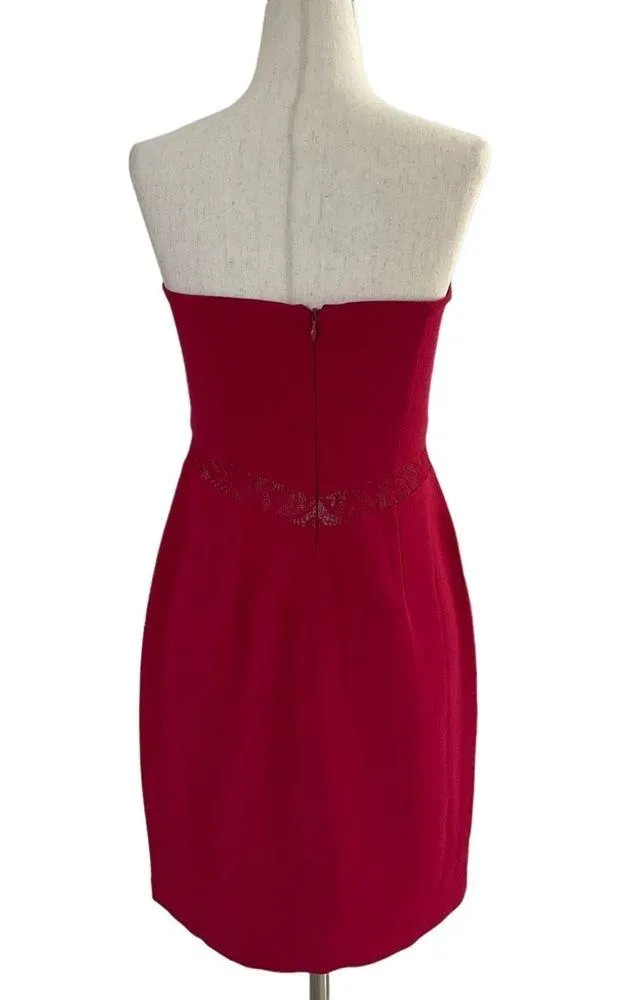 Max and Cleo Women’s Size 4 Tube Dress Red Pink Party Dress - Image 2