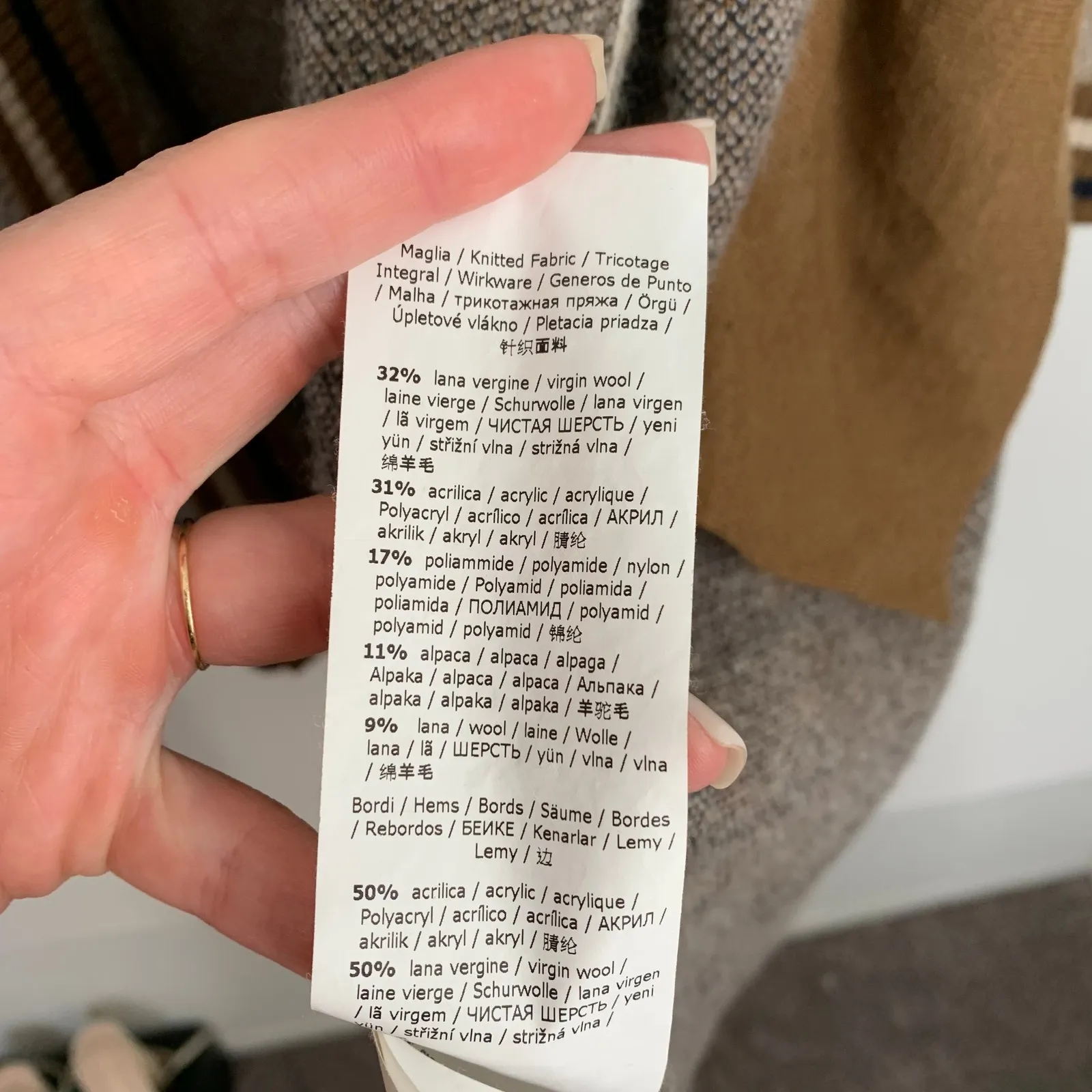 Weekend Max Mara Lavagna Belted Plaid Cardigan Longline Caramel Large Brown - Image 13