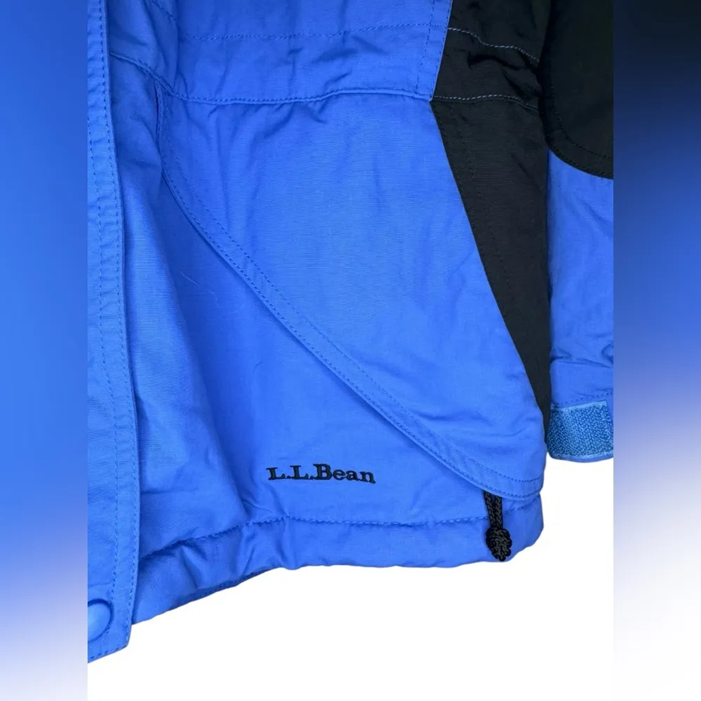 L.L Bean Insulated Hooded Nylon Jacket Womens Size M Blue - Image 4