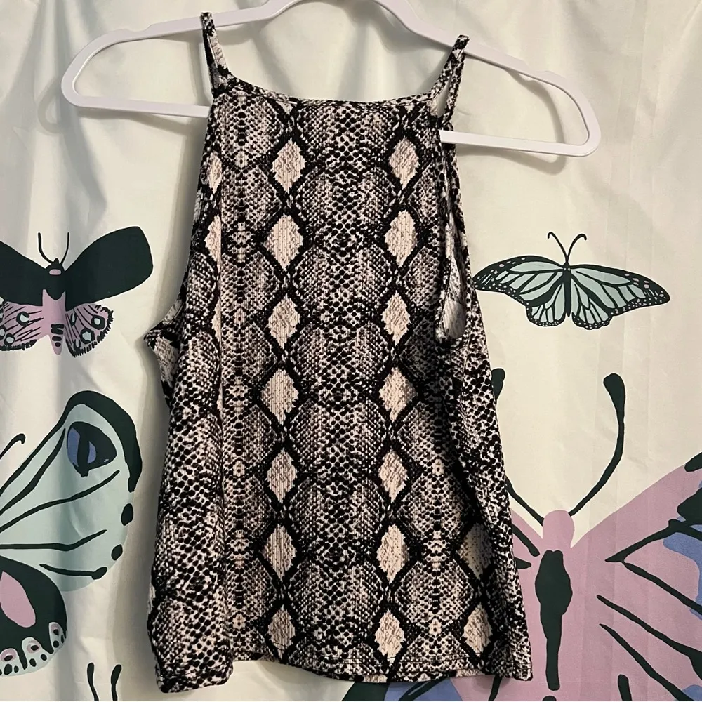 High neck snake print tank - Image 2