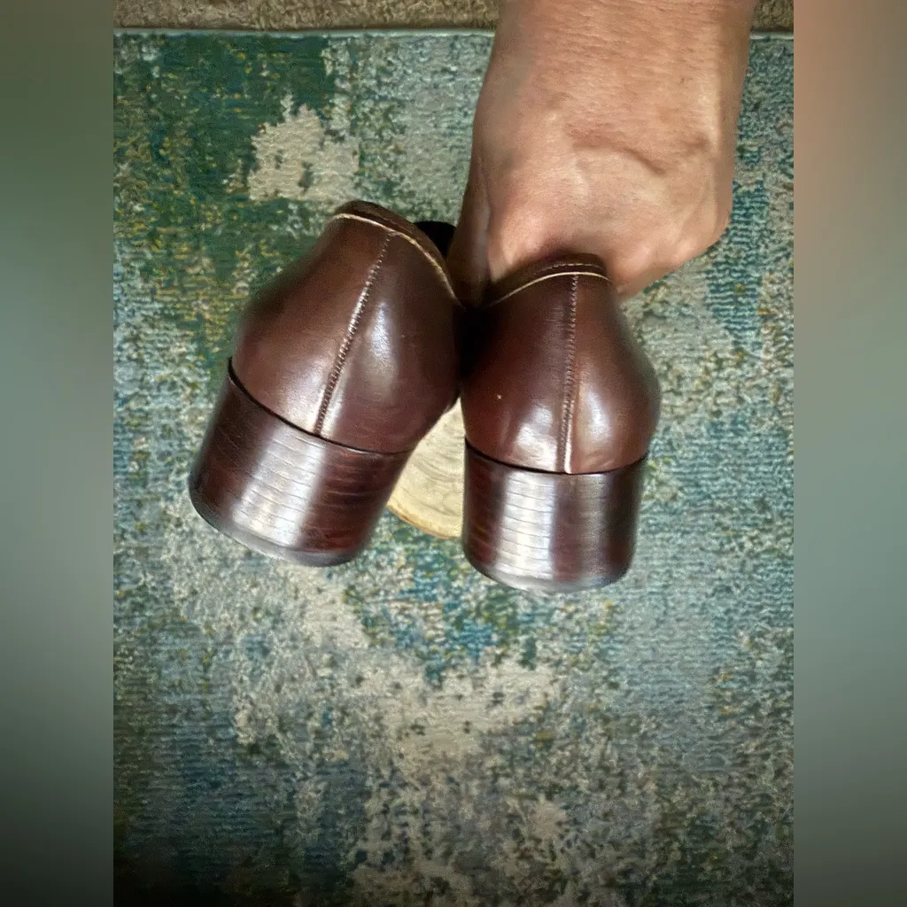 Vintage 90s Nine West brown leather loafers, size 8M - Image 3