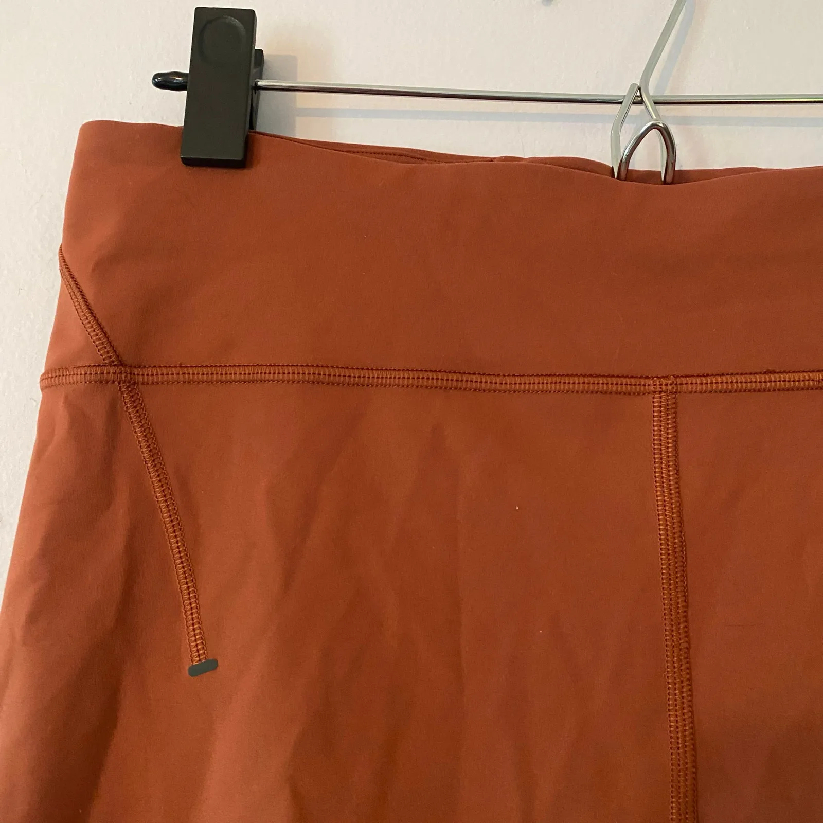 Lululemon Orange Everlux and Mesh High-Rise Biker Shorts 10" Women's size 10 - Image 4