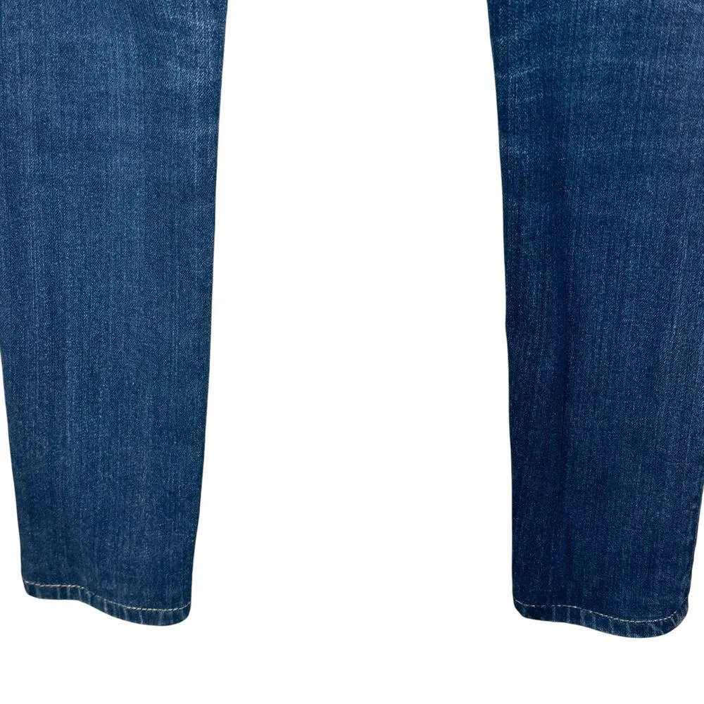 Miss Me SZ 25 Skinny Jeans Low-Rise Silver Embroidery Button-Flap Pockets Hemmed - Image 7