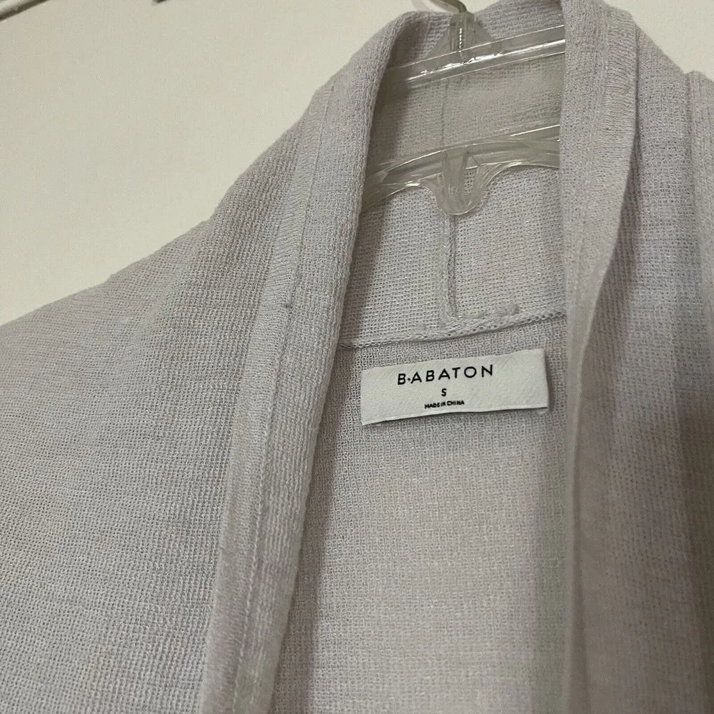 Aritzia babaton gray long sleeve knit light weight duster cardigan size small - Image 3